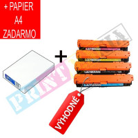 CMYK sada HP CE270A/ CE271A/ CE272A/ CE273A + kancelársky papier A4 ZADARMO - kompatibilný