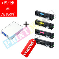 CMYK Sada HP 201X (CF400X/CF401X/CF402X/CF403X) + kancelársky papier A4 ZADARMO - kompatibilný