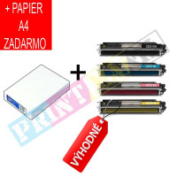 CMYK sada HP 126 (CE310A/ CE311A/ CE312A/ CE313A) + kancelársky papier A4 ZADARMO - kompatibilný