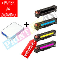 CMYK sada HP 131A (CF210A/ CF211A/ CF212A/ CF213A) + kancelársky papier A4 ZADARMO - kompatibilný