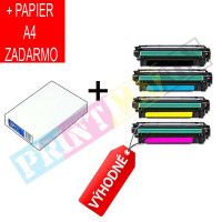 CMYK sada HP 507A (CE400A/ CE401A/ CE402A/ CE403A) + kancelársky papier A4 ZADARMO - kompatibilný