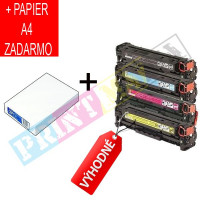 CMYK sada HP 304A (CC530A/ CC531A/ CC532A/ CC533A) + kancelársky papier A4 ZADARMO - kompatibilný