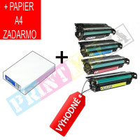 CMYK sada HP CE260A / CE261A / CE262A / CE263A + kancelársky papier A4 ZADARMO - kompatibilný