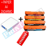 CMYK sada HP CE740A/ CE741A/ CE742A/ CE743A + kancelársky papier A4 ZADARMO - kompatibilný