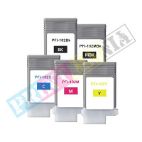 Multipack Canon PFI-102 (PFI-102MTBK/PFI-102BK/PFI-102C/PFI-102M/PFI-102Y) - kompatibilný