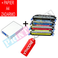 CMYK sada HP CB400A/ CB401A/ CB402A/ CB403A + kancelársky papier A4 ZADARMO - kompatibilný