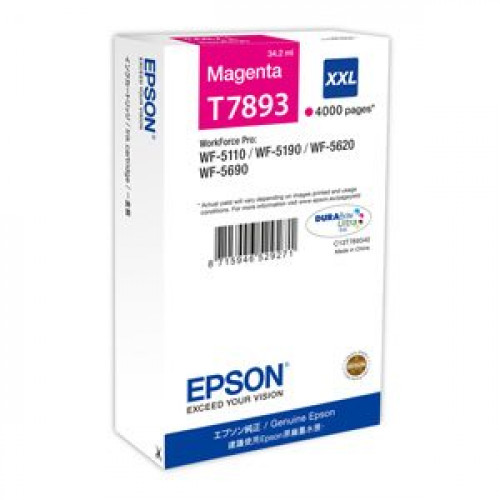 Epson T7893 Magenta XXL (4.000 strán) - originálny