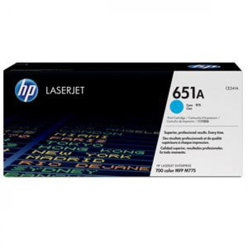 HP 651A (CE341A) cyan - originálny